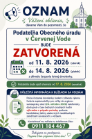 OZNAM o uzatvorení Podateľne Obecného úradu 