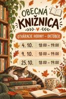 Knižnica - otváracie hodiny október 